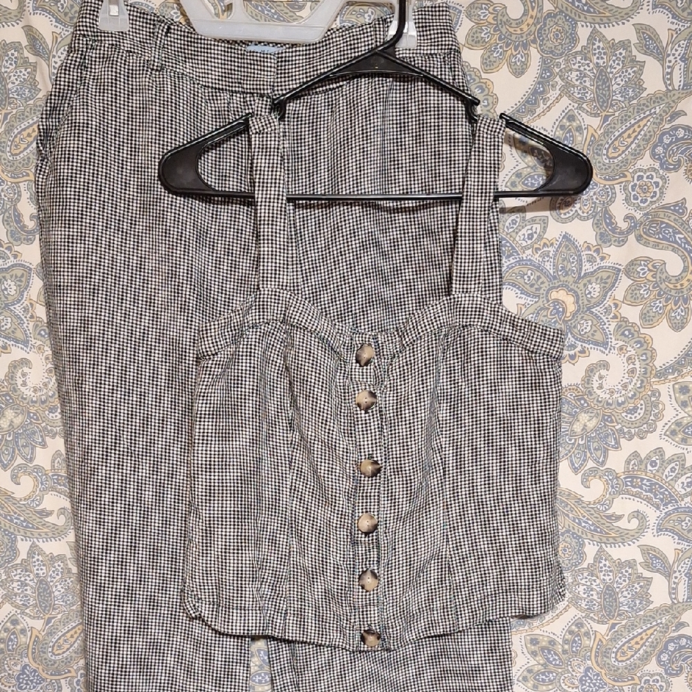 ANTONIO MELANI Black and White Checkered Set